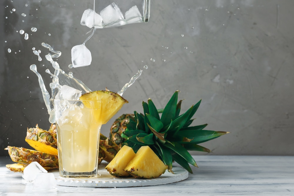 Refreshing pineapple drink