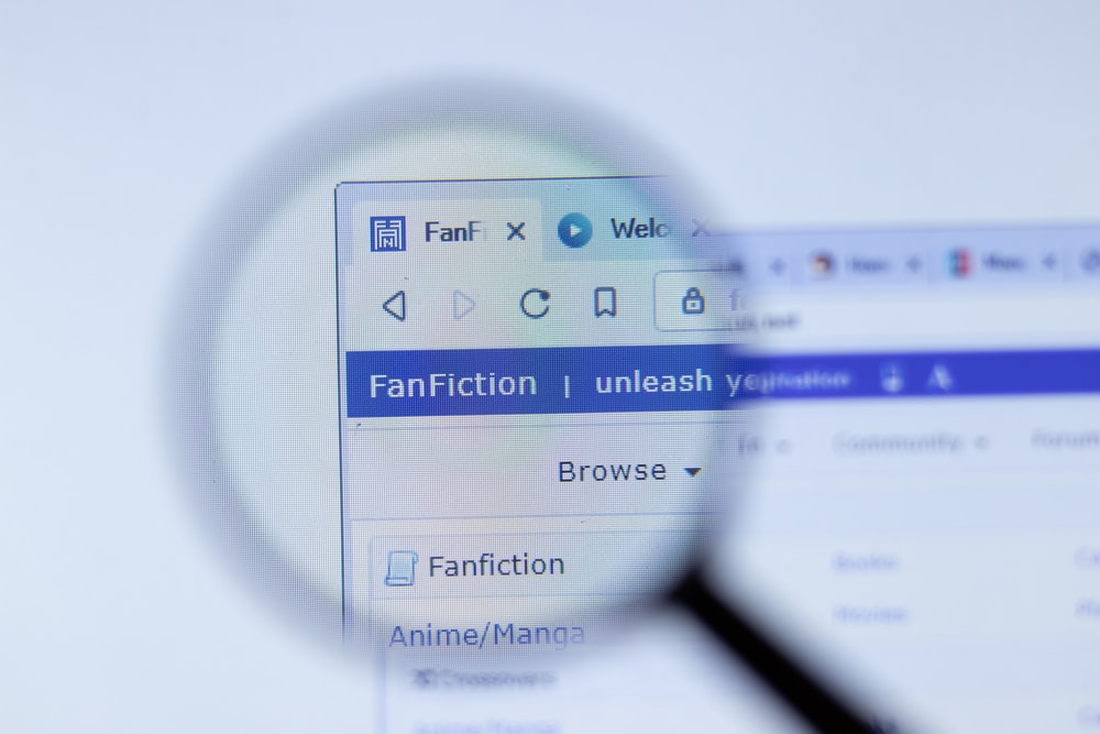 Searching online for fanfiction.