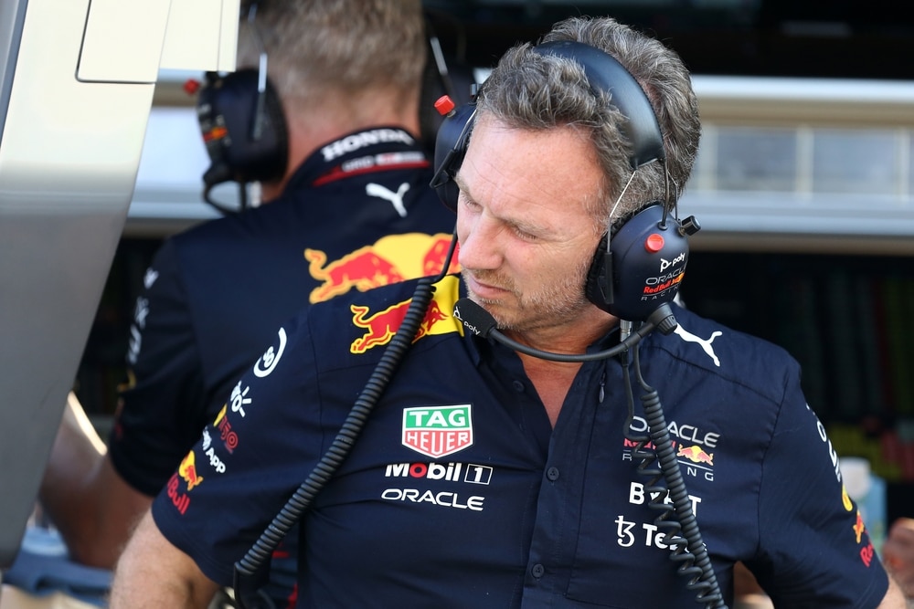 Christian Horner on the pit-wall.