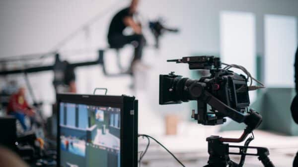 Photo of a film set