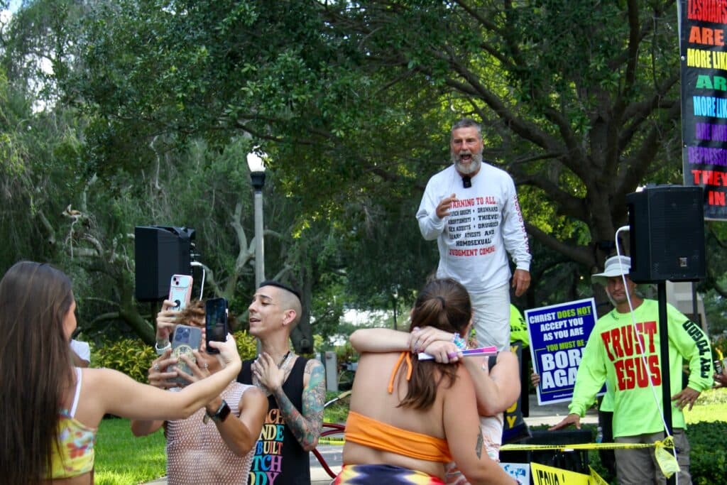 Religious protesters clash with Pride March attendees in Florida