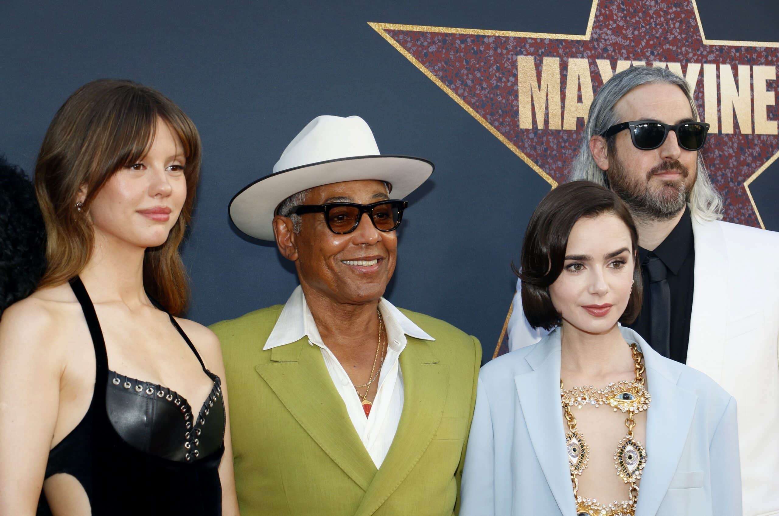 Mia Goth, Giancarlo Esposito, Lily Collins, and Ti West at LA premiere of MaXXXine (2024). Credit: Shutterstock/Tinseltown