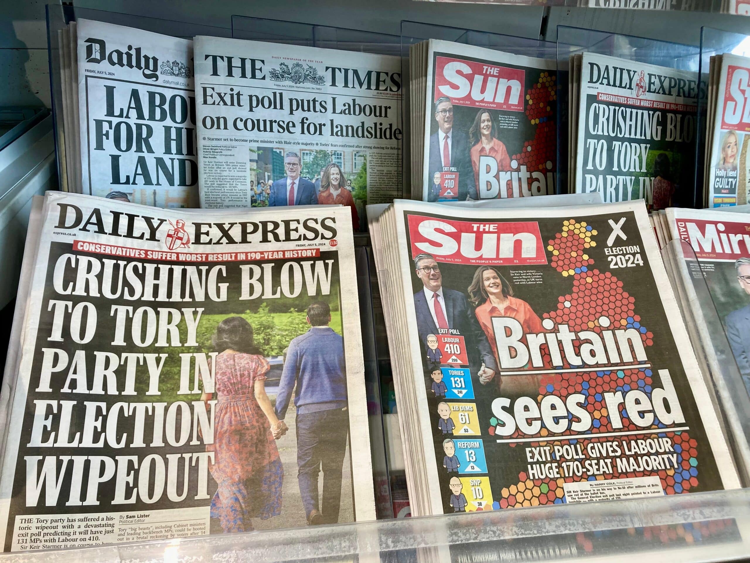 Newspaper Headlines Following the July 4 General Election