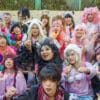 Group of japanese people dressed in eccentric styles