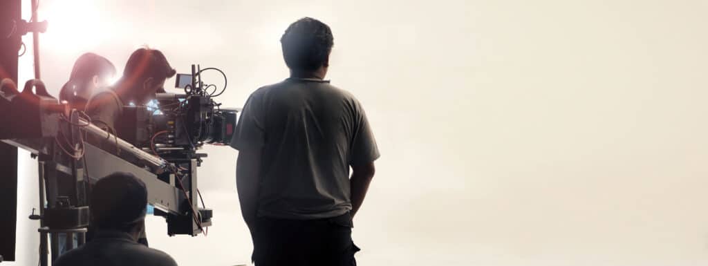 A filmmaker overseeing his project come to life.