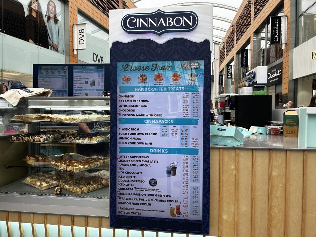 Cinnabon Menu