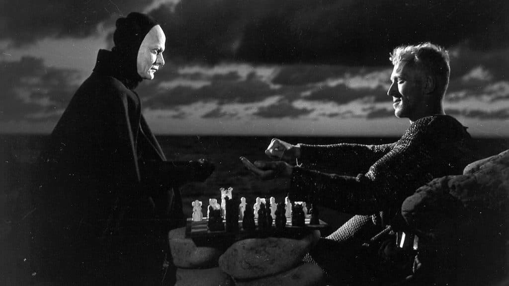a chess match from ingmar bergman's 'seventh seal'