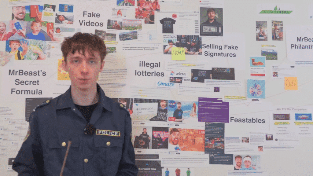 A screenshot from DogPack404's MrBeast expose.
