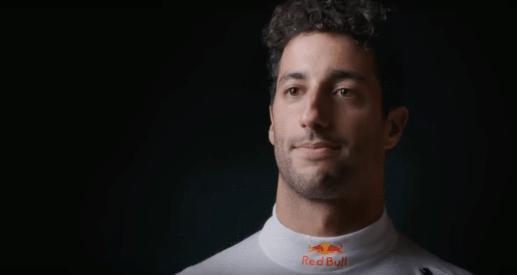 Daniel Ricciardo giving an interview in 'Drive to Survive'.
