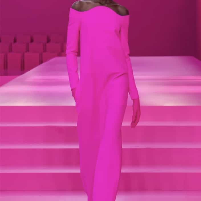 Hot pink Valentino dress