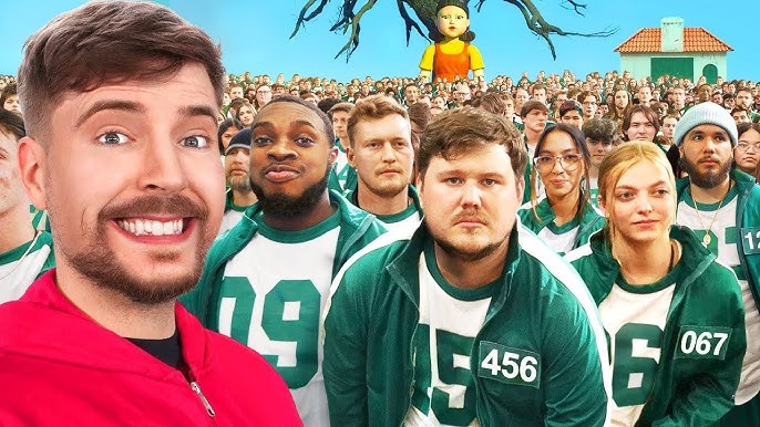 MrBeast's Squid Game video thumbnail.
