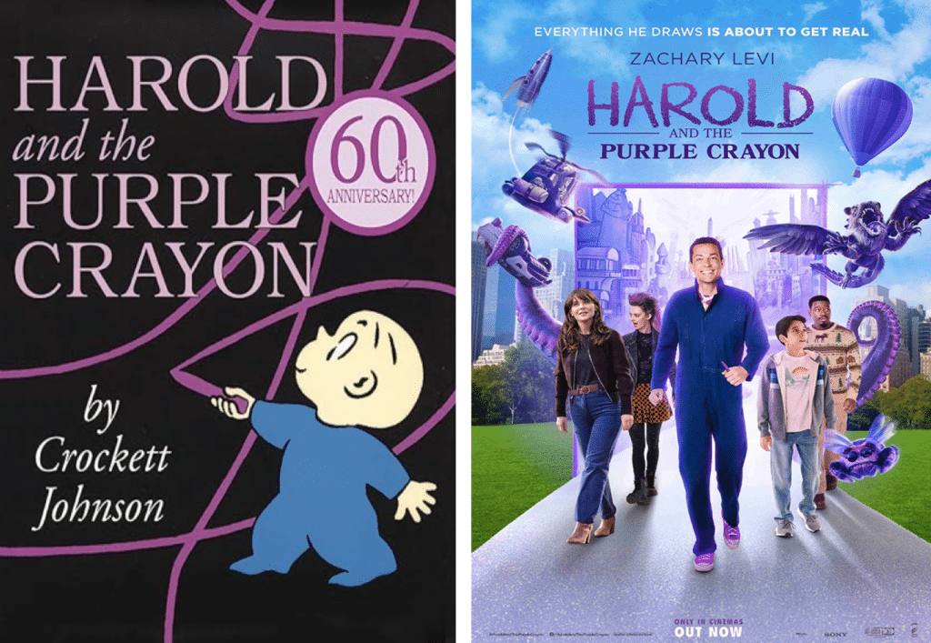 side by side of book and promo poster