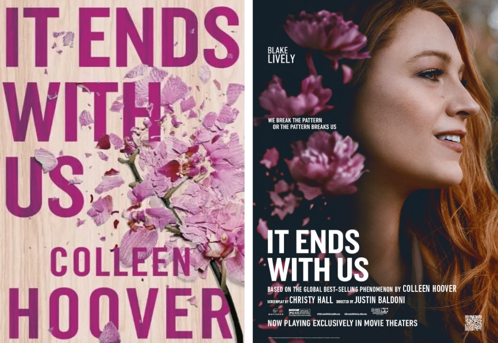 side by side of book and promo poster