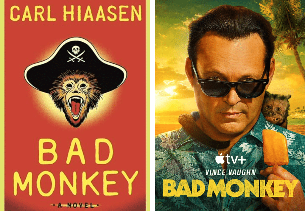 side by side of book and promo poster