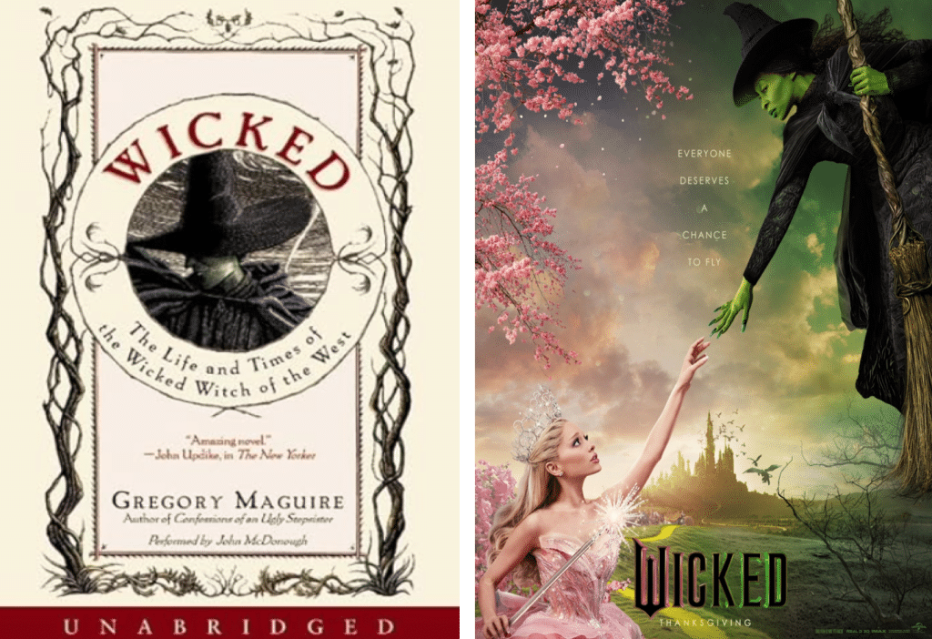side by side of book and promo picture