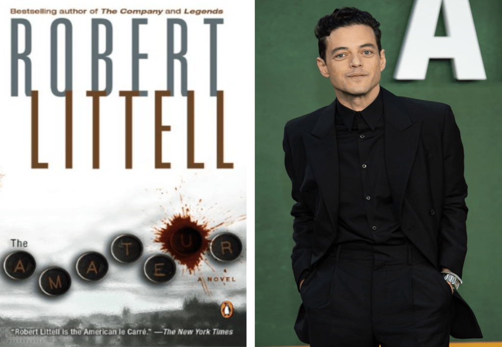side by side of book and actor