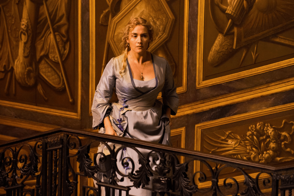 Kate Winslet on the stairs in A Little Chaos