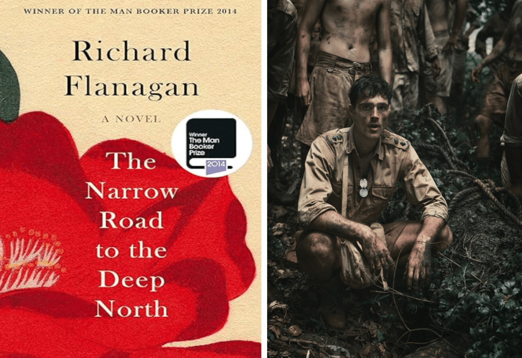 side by side of book and actor