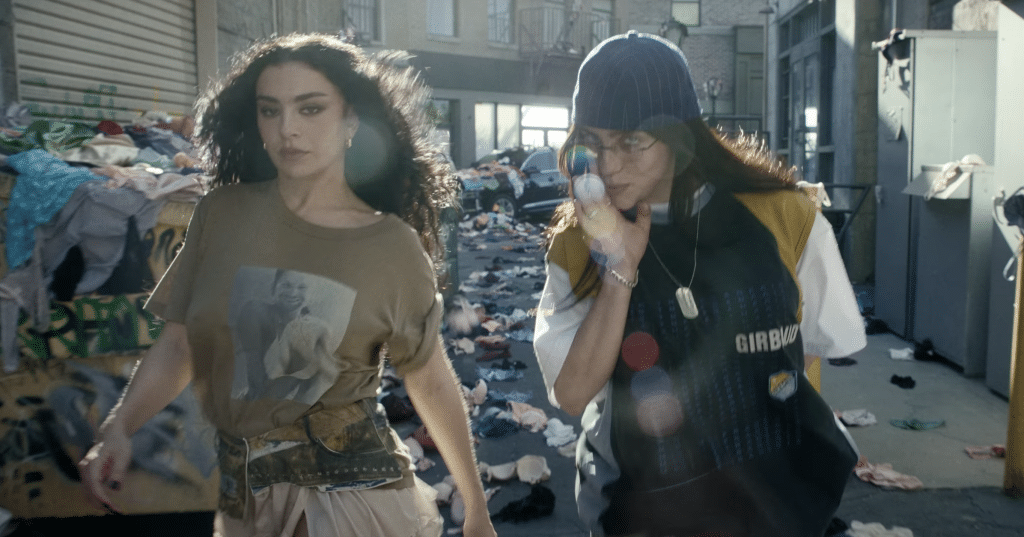 Charli XCX and Billie Eillish in the guess music video