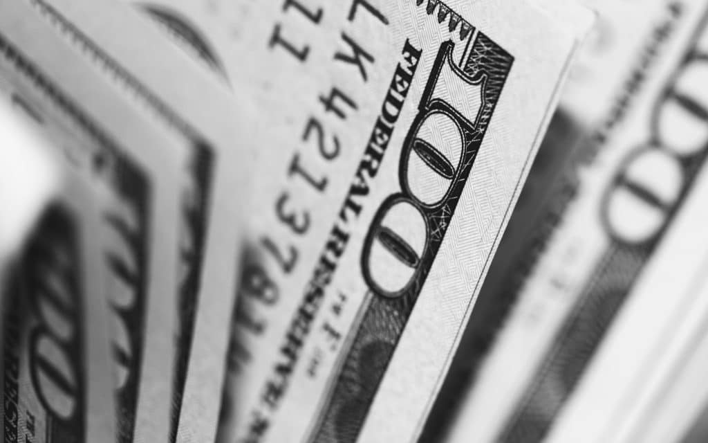 A stack of 100 dollar bills