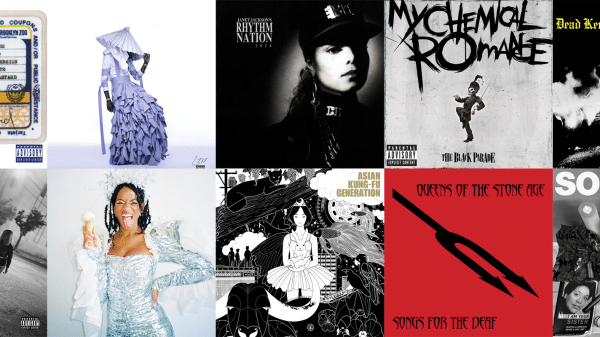 albums from odb, jeffrey, rhythm nation, black parade, dead kennedys, baby keem, american gurl, fanclub, songs for the deaf, soul glo