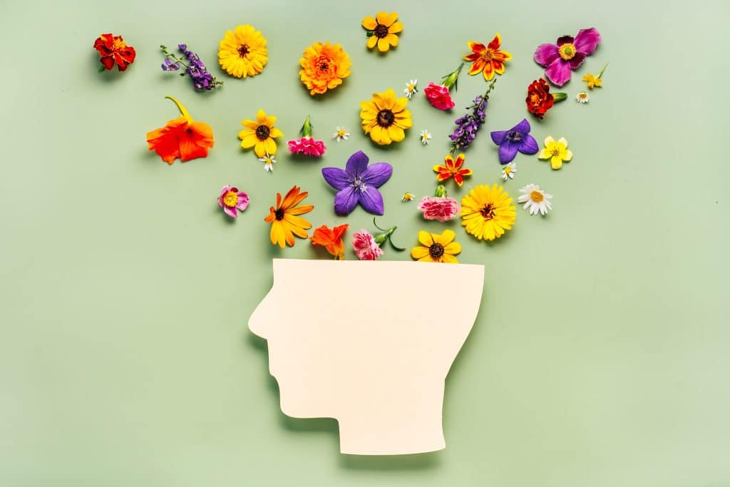 Human head symbol mental health awareness