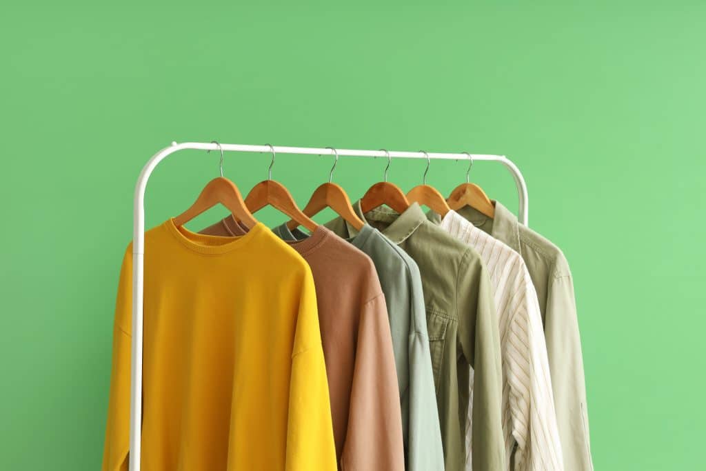 showing the clothes section