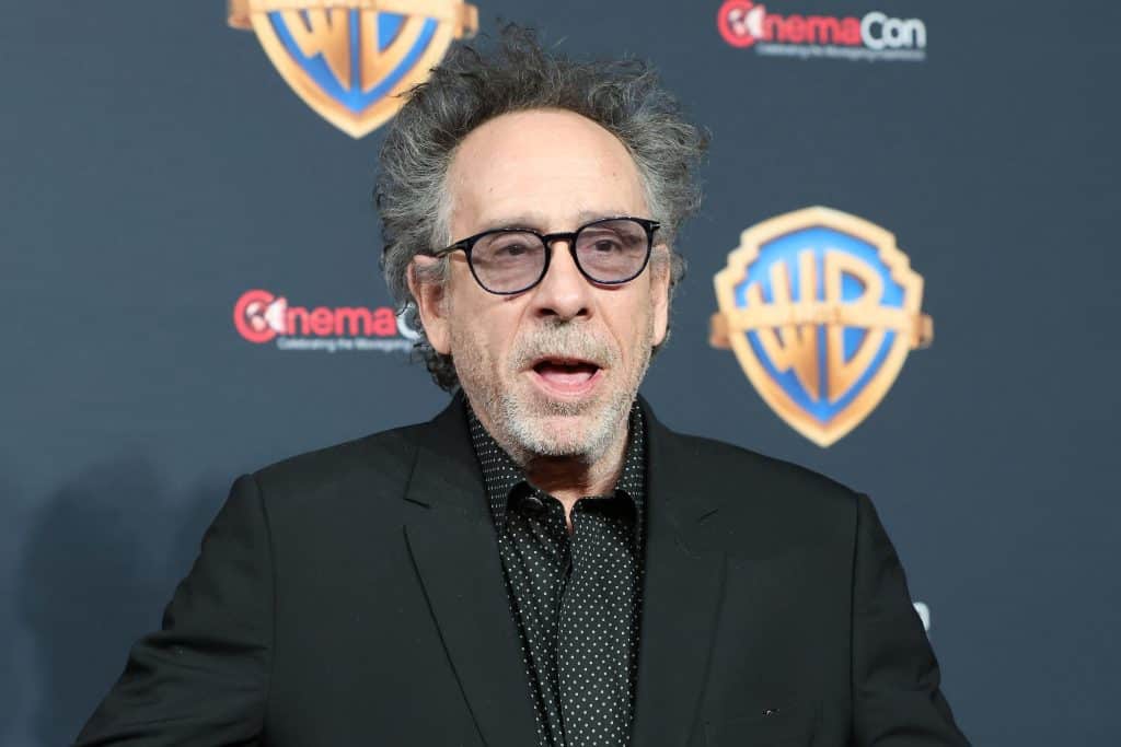Tim Burton in Los Angeles at CinemaCon Press Line in 2024.