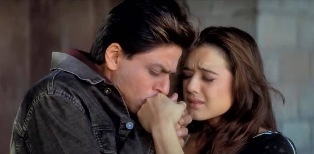 Veer (Shah Rukh Khan) and Zaara (Preity Zinta) in "Veer Zaara".
