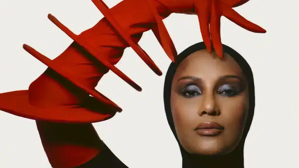 Iman in a British Vogue photoshoot