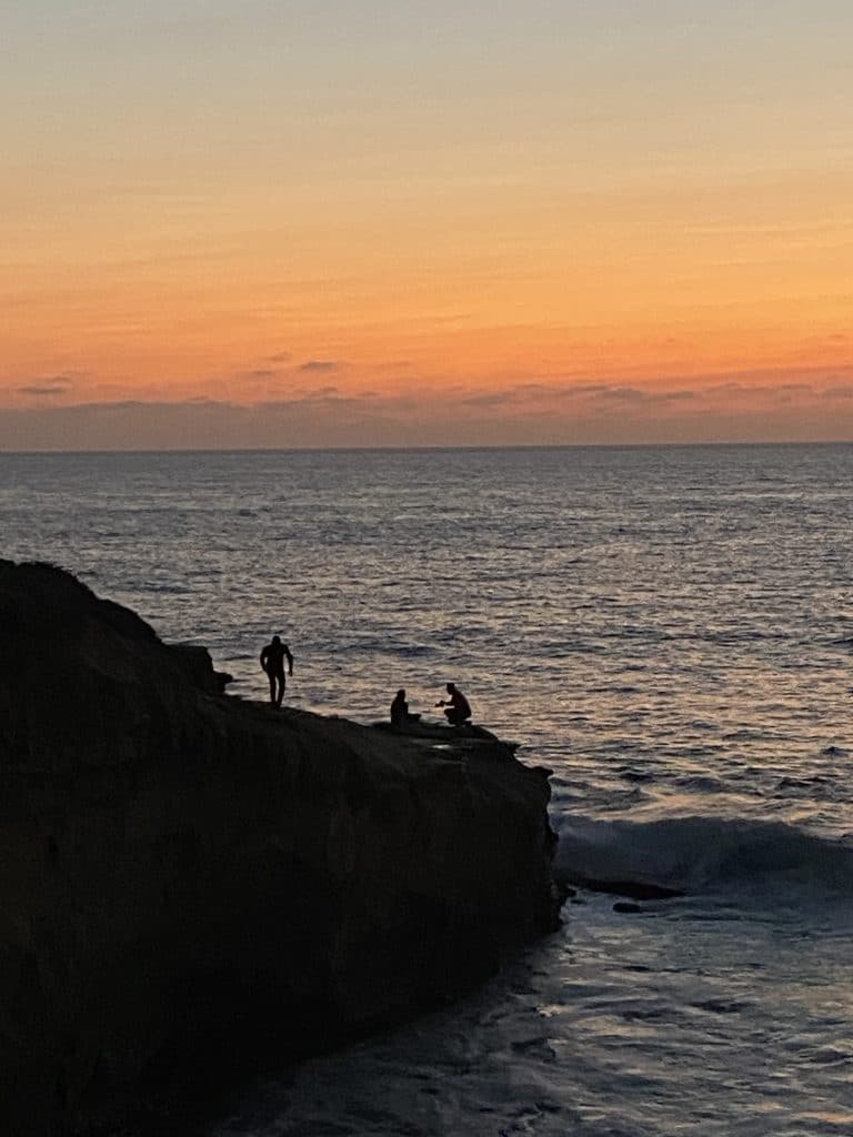 Sunset on the San Diego coast.