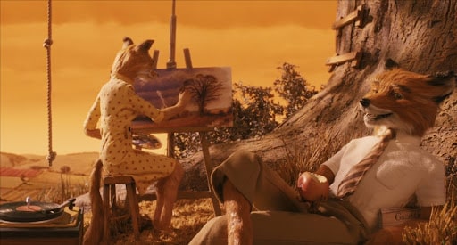 Mr. and Ms. Fox in Fall film fantastic mr.fox