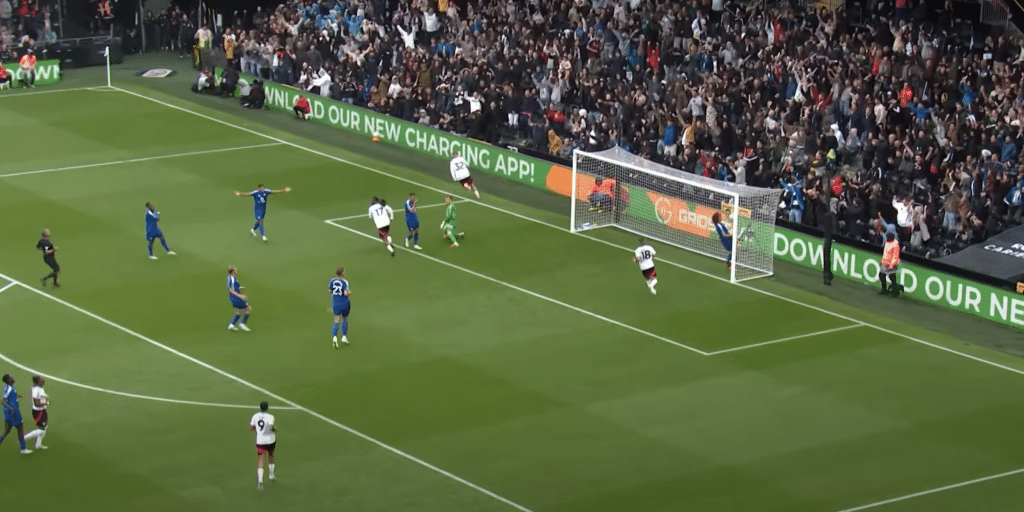 Wide view of ESR's goal.