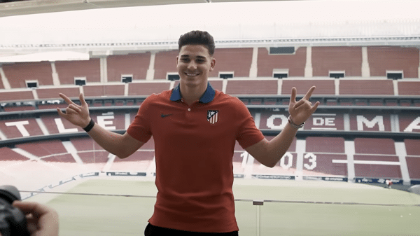 Julián Álvarez in the new stadium