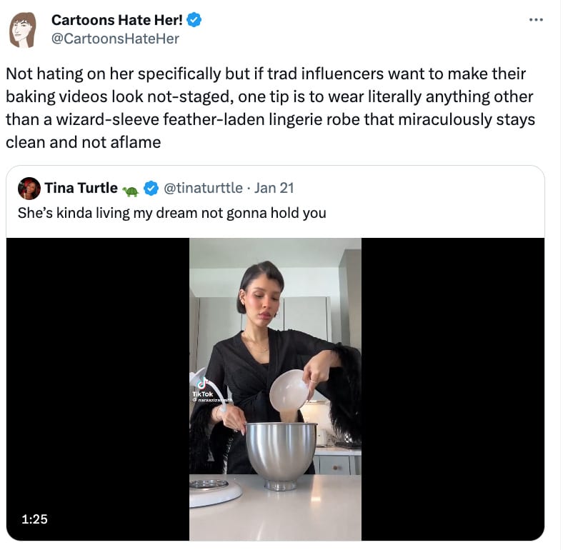 Nara smith tweet by "Cartoons Hate Her"