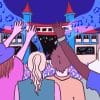 Group of people enjoying a musical festival