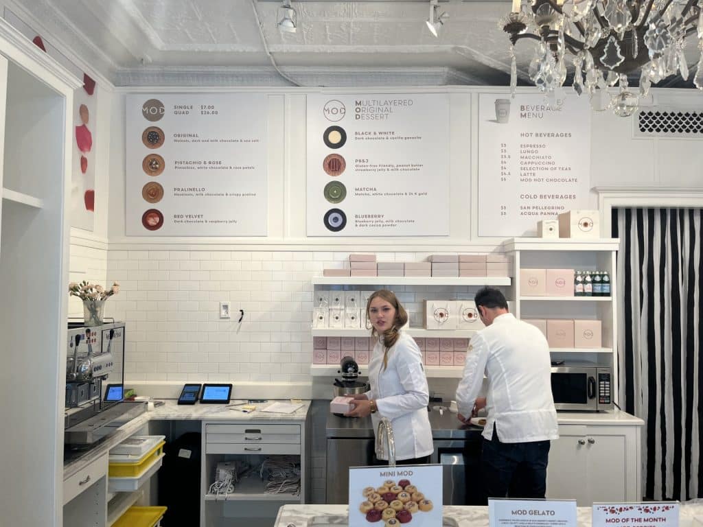 Chef Doyen and Chef Arina preparing MODs to serve.
