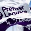Premier League logo on waving flags