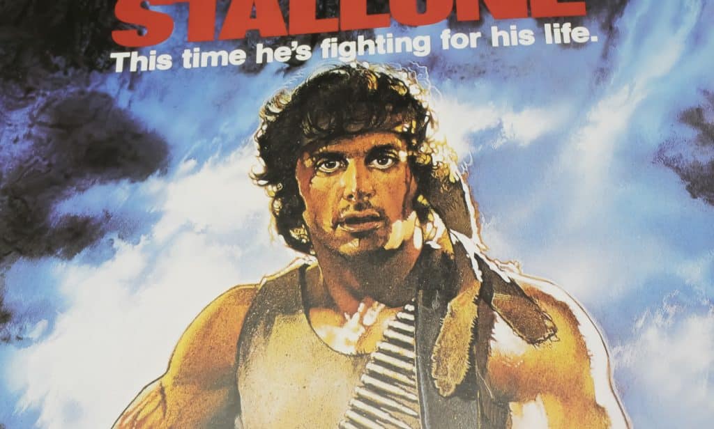 An iconic poster for 1982's First Blood. Credit: Shutterstock/Ralf Liebhold