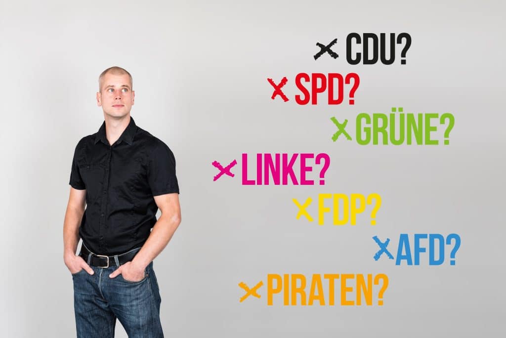 A Man Looks At Various Germany Parties