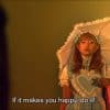 Momoko wears a pastel blue Lolita coord. The caption reads: "If it makes you happy, do it."