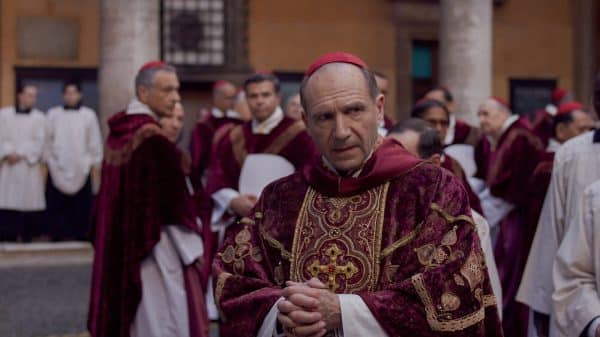 Ralph Fiennes as Cardinal Lawrence in "Conclave." Credit: FilmNation Entertainment