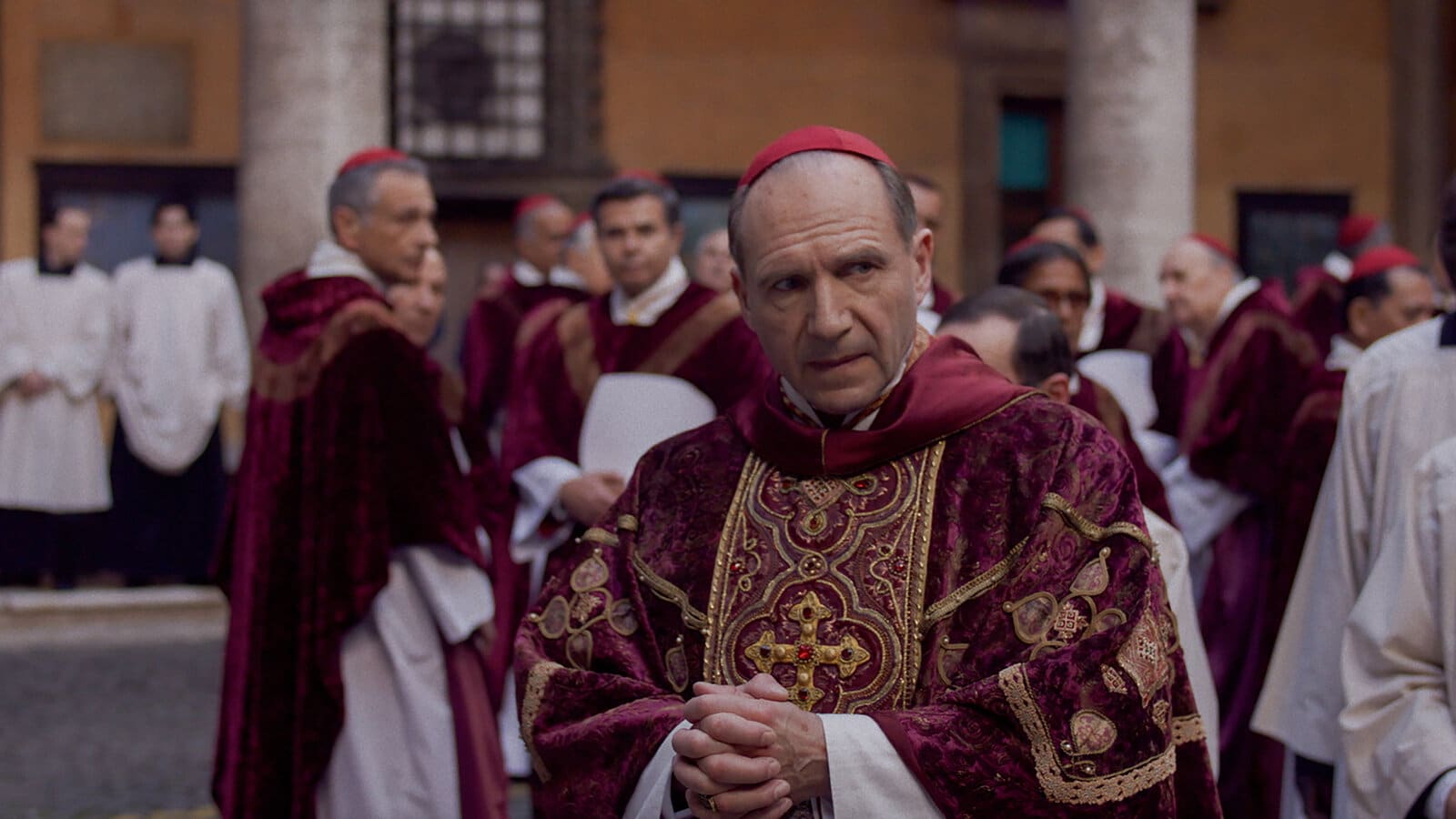 Ralph Fiennes as Cardinal Lawrence in "Conclave." Credit: FilmNation Entertainment