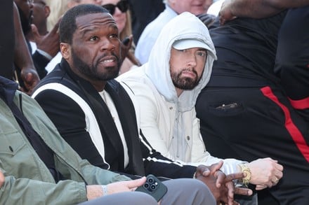 50 Cent and Eminem pictured together. Credit: John Salangsang/Shutterstock