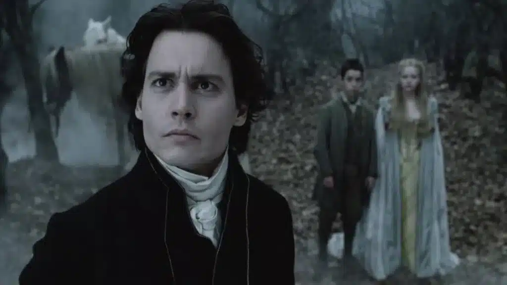 Johnny Depp's cheekbones in Sleepy Hollow. Credit: Warner Bros.
