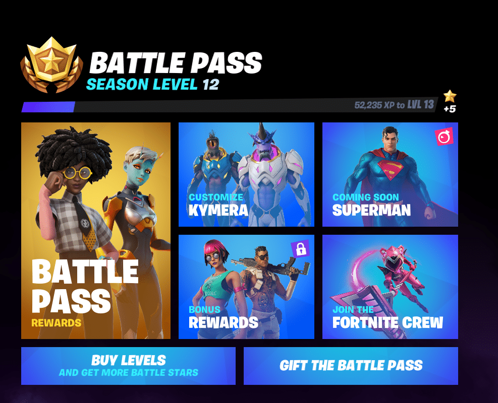 Fortnite's battle pass system.