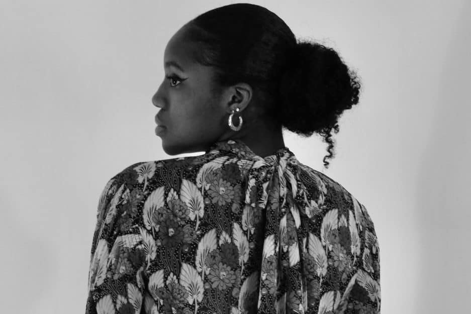 woman looking left