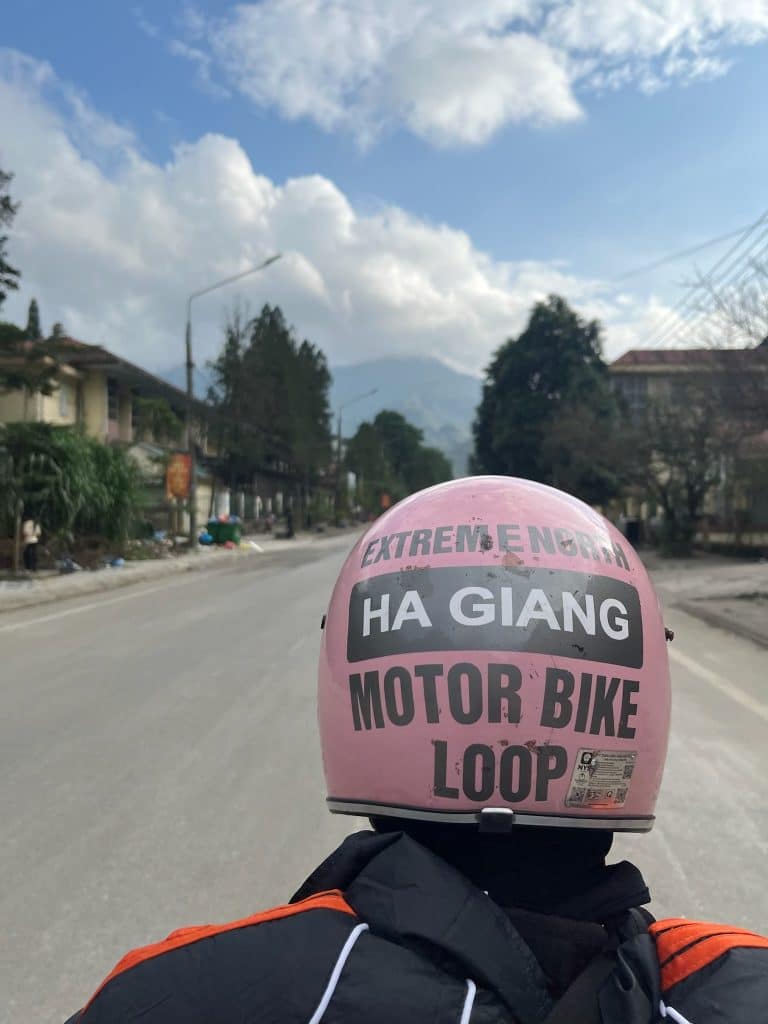 This image is perfect for showing what the Loop will look like, helmet and all.