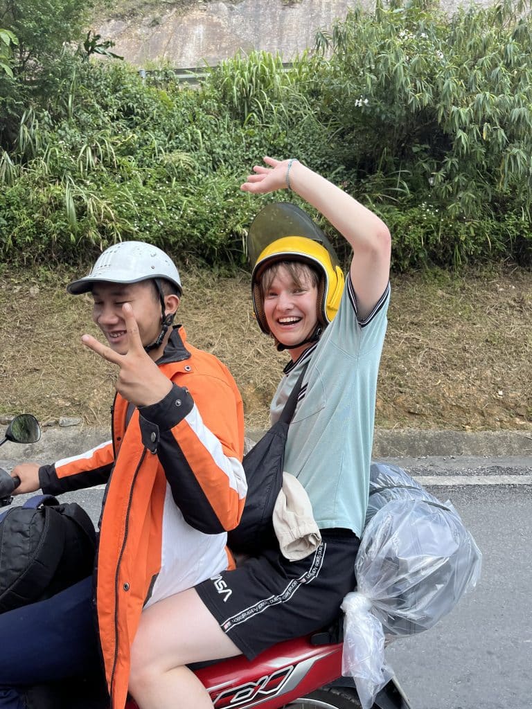 Benny on a motorcycle in Vietnam