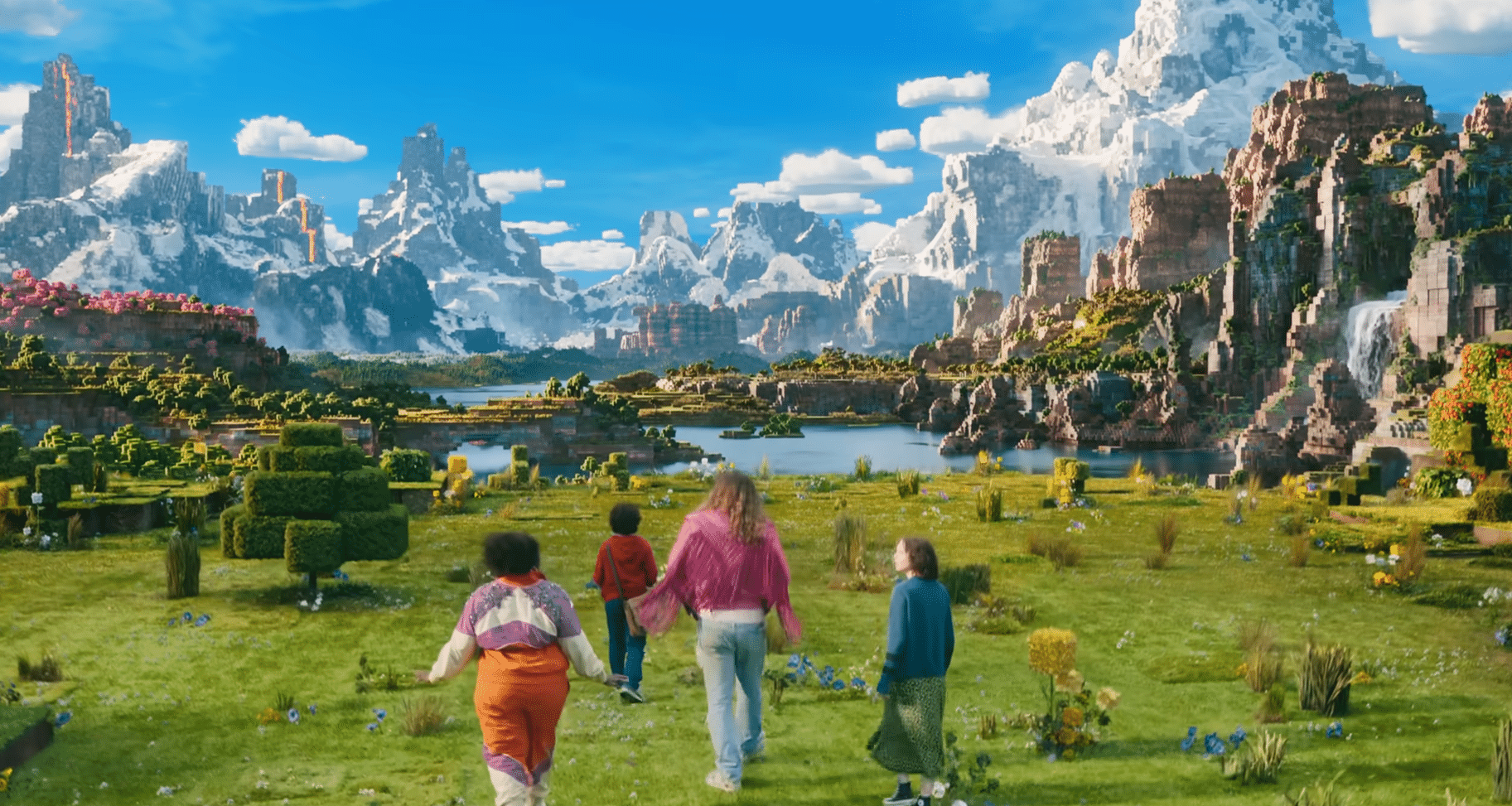The cast of A Minecraft Movie